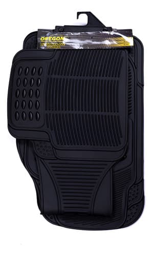 Cubre Alfombra Para Auto Pvc 4 Piezas Color Negro Universal - Negro