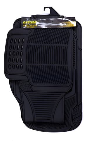 Cubre Alfombra Goma Pesada Universal 4 Piezas Auto Camioneta - Negro